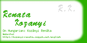 renata kozanyi business card